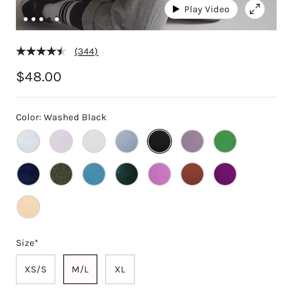 NWOT Free People Good Karma Square-Neck Bra in Washed Black Size M/L (8-14) - Picture 4 of 5